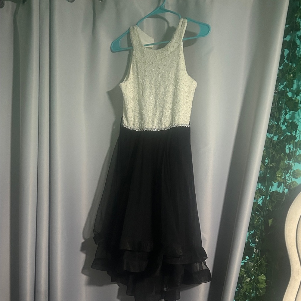 Speechless Black and White Lace Dress